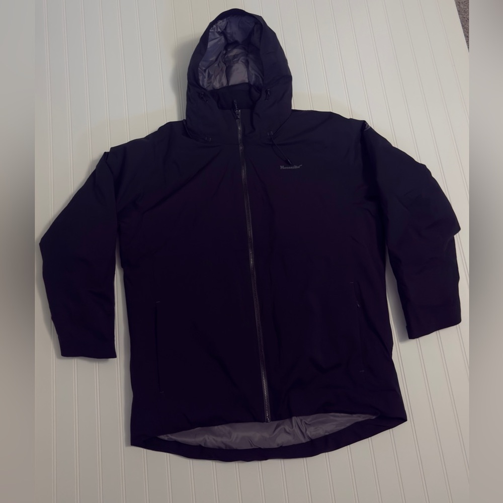 Moosejaw Men's Hooded Insulated Black Jacket Retail $169